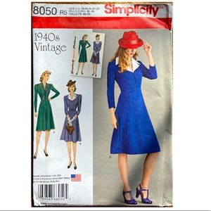 NEW 8050 Simplicity 1940’s Vintage Reproduction Pattern